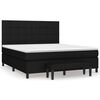vidaXL Box Spring Bed with Mattress Black 180x200 cm Fabric