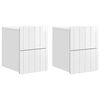 vidaXL Wall-Mounted Bedside Cabinet with Drawer 2 pcs High Gloss White