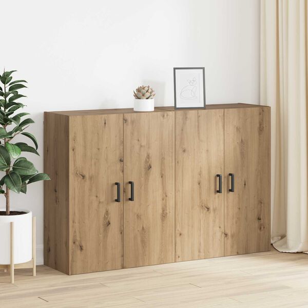 vidaXL Wall-Mounted Cabinet 2 pcs Artisan Oak 69.5 x 34 x 90 cm