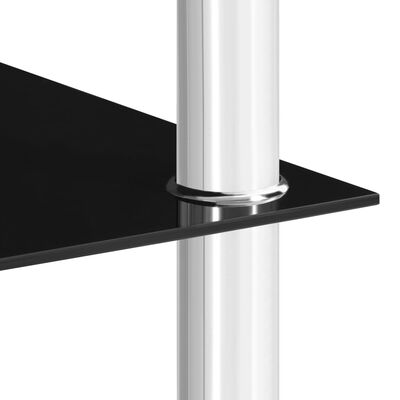 vidaXL Side Table Black 45x50x45 cm Tempered Glass
