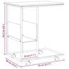 vidaXL Side Table with Wheels White 55x36x63.5 cm Engineered Wood