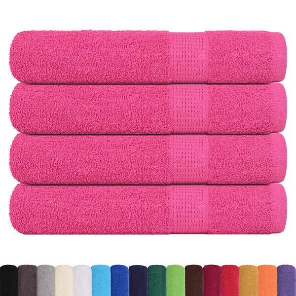 vidaXL Sauna Towels "FROGN" 4 pcs Pink 80x200 cm 360 gsm