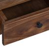 vidaXL Plant Stand with Drawer Brown 30 x 30 x 80 cm Mahogany Wood