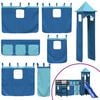vidaXL Kids' Loft Bed with Tower without Mattress Blue 80x200 cm
