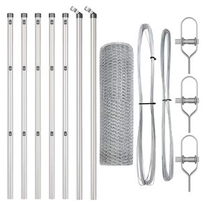 vidaXL Fence Post Silver 10 x 0.6 m (25 mm mesh) Steel