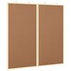 vidaXL Bulletin Board 80 x 80 x 1.4 cm Solid pine wood Brown Foldable
