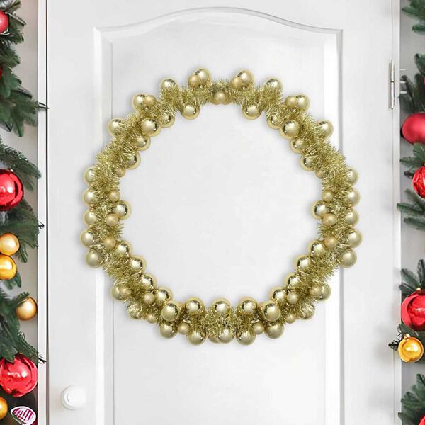 vidaXL Christmas Ball Garland Gold 186 cm Polystyrene