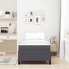 vidaXL Bed Frame with Mattress Dark Grey 100 x 200 cm Fabric