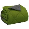 vidaXL Full Year Duvet Green and Anthracite 220 x 240 cm Microfiber