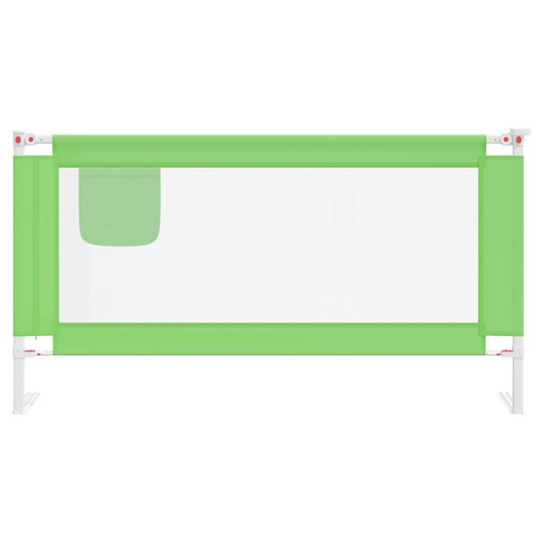vidaXL Toddler Safety Bed Rail Green 160x25 cm Fabric