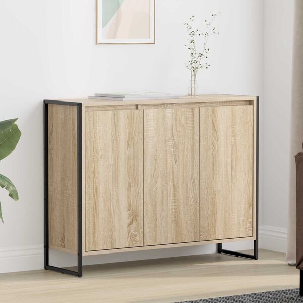 vidaXL Side Cabinet Sonoma 96.5 x 30 x 75 cm Engineered Wood