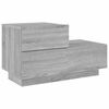vidaXL Bedside Cabinet with LED Lights Grey Sonoma 70x36x40.5 cm