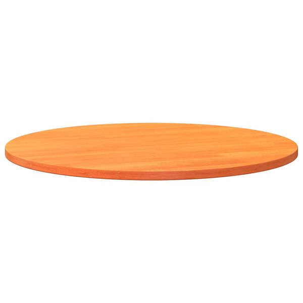 vidaXL Table Top Round Wax Brown Ø80x2.5 cm Solid Wood Pine