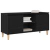 vidaXL TV Cabinet Black Oak 102 x 35 x 50 cm Engineered Wood