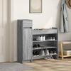 vidaXL Shoe Cabinet Grey Sonoma 100.5x28x100 cm Engineered Wood