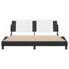 vidaXL Bed Frame without Mattress "Zadar" Black and White 180x200 cm Super King Faux Leather