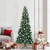 vidaXL Corner Artificial Christmas Tree Green 210 cm PVC and Metal