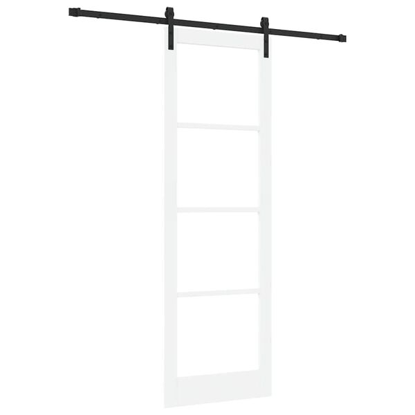 vidaXL Sliding Door ORKDAL White and Black 78 x 232 cm