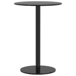 vidaXL Garden Table Round Black &Oslash;50x72 cm Steel
