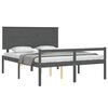 vidaXL Senior Bed without Mattress Grey 160x200 cm Solid Wood