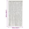 vidaXL Fly Curtain Light Grey and White 100x220 cm Chenille