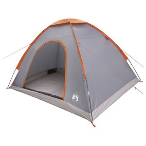 vidaXL Camping Tent with Roof Grey and Orange 275 x 215 x 125 cm