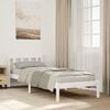 vidaXL Bed Frame | White | Solid pine wood | Single, 80x210 cm | Extra Long