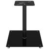 vidaXL Speaker Stands 2 pcs Black Tempered Glass 1 Pillar Design