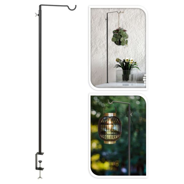 H&S Collection Table Hook with Clamp 20x90 cm Black