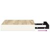 vidaXL Floating Wall Shelves 2 pcs Oak and White 23x23.5x3.8 cm MDF
