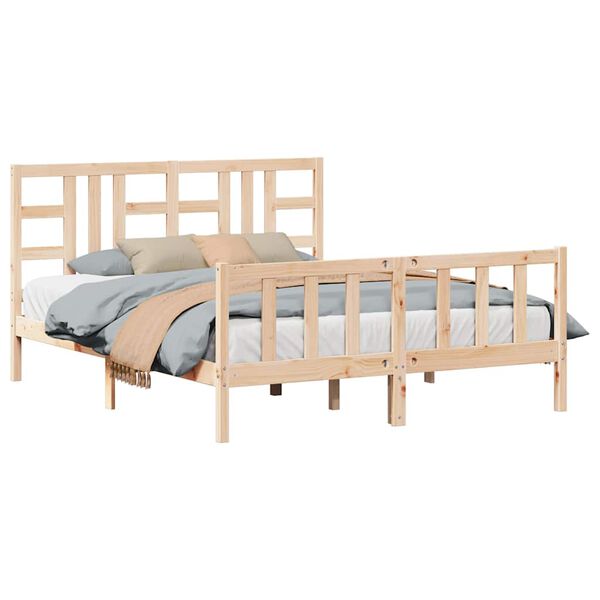 vidaXL Bed Frame without Mattress 160x200 cm Solid Wood Pine