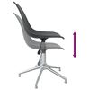 vidaXL Swivel Dining Chairs 4 pcs Light Grey PP