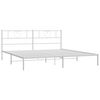 vidaXL Metal Bed Frame without Mattress with Headboard White 193x203cm