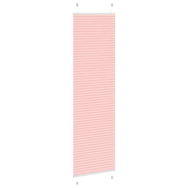 vidaXL Pleated Blind Pink 60x200 cm Fabric Width 59.4 cm Polyester