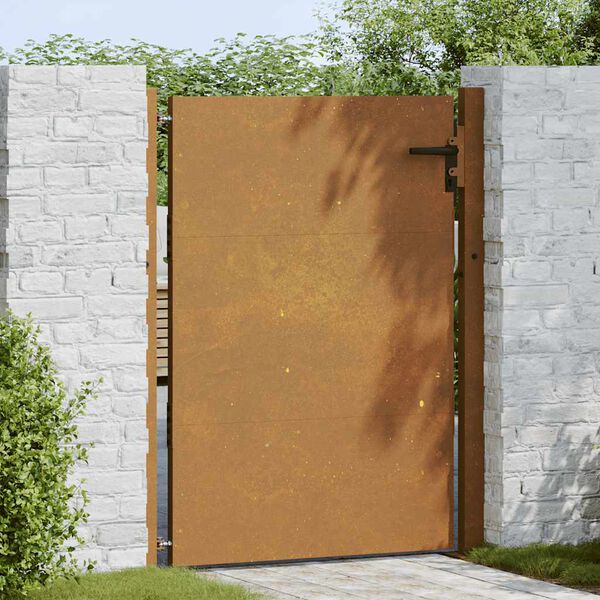 vidaXL Garden Gate 100x125 cm Corten Steel