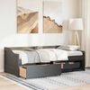 vidaXL Day Bed with 3 Drawers without Mattress IRUN Black 90x200 cm