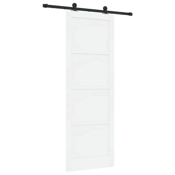 vidaXL Sliding Door ORKDAL White 83 x 232 cm Solid Pine Wood