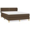 vidaXL Box Spring Bed with Mattress Dark Brown 140x190 cm Fabric
