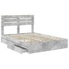 vidaXL Storage Bed Concrete Grey 150 x 200 cm Engineered Wood