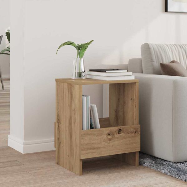 vidaXL Magazine Rack Artisan Oak 35 x 30 x 45 cm