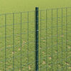 vidaXL Fence with Post Green 1.4 x 10 m Steel and PVC