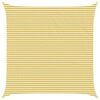 vidaXL Sunshade Sail Yellow and White 7 x 7 m HDPE