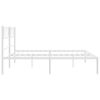 vidaXL Metal Bed Frame without Mattress with Headboard White 193x203cm