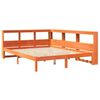 vidaXL Bookcase Bed without Mattress Wax Brown 160x200 cm Solid Wood Pine