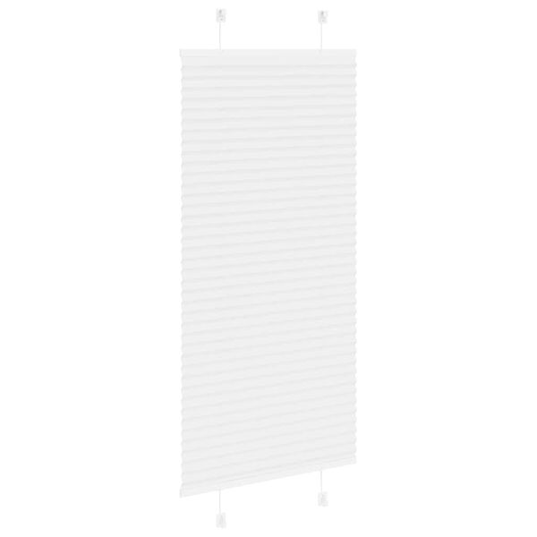 vidaXL Pleated Blind White 55x150 cm Fabric Width 54.4 cm Polyester