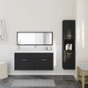 vidaXL 3 Piece Bathroom Furniture Set Black Engineered Wood