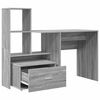 vidaXL Desk Grey Sonoma 131.5 x 50 x 106.5 cm Engineered Wood