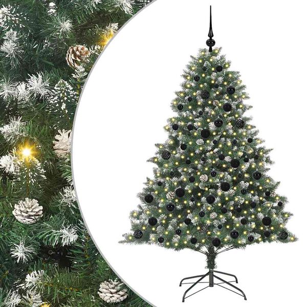 vidaXL Artificial Christmas Tree with Stand Green 126 x 126 x 180 cm