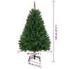 vidaXL Artificial Christmas Tree Green 120 cm PVC and Metal
