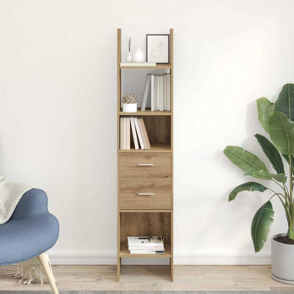 vidaXL Book Cabinet Artisan oak 40 x 35 x 180 cm Engineered wood